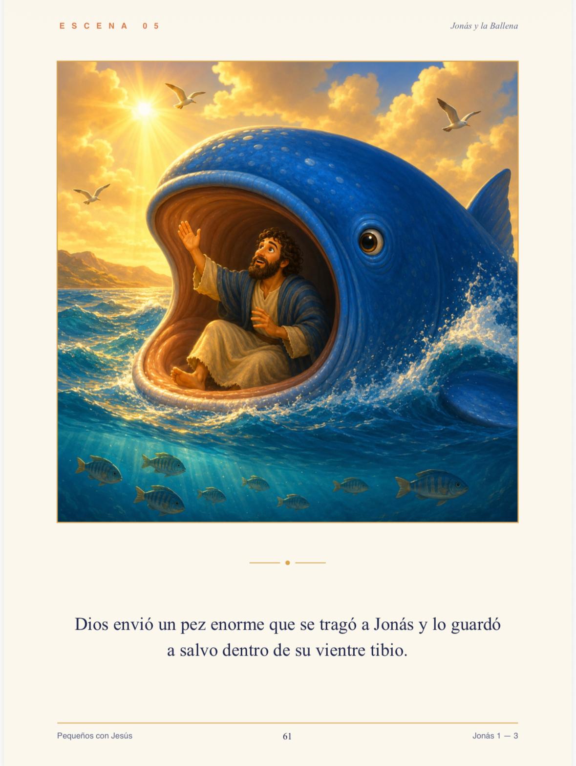 Página real del libro: Jonás dentro del gran pez